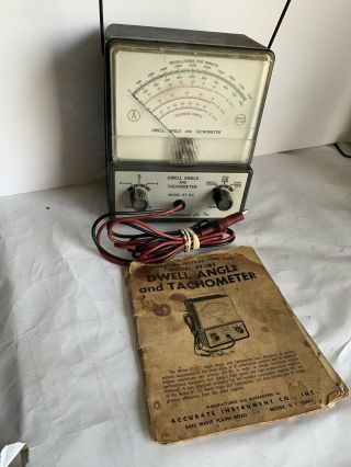 Vintage Dwell Angle And Tachometer By Accurate Instrument Co.  Model Bt - 162