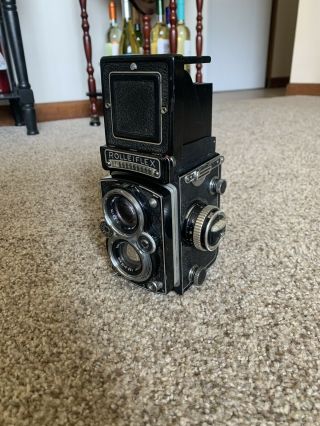 ROLLEIFLEX 3.  5E1 TLR CAMERA W/ZEISS PLANAR 75MM LENS WITH ACCESSORIES 3