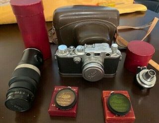 Leica Iiic Camera With Accessories Serial No 396411