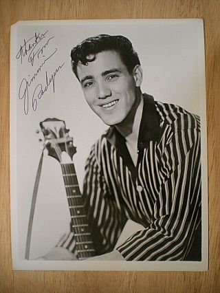Hand Signed Vintage Young Photo Jimmie Rodgers - " Kisses Sweeter Than Wine " -