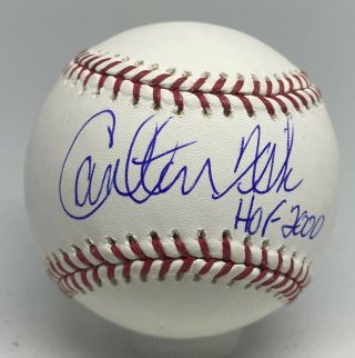 Carlton Fisk " Hof 2000 " Signed Baseball Autographed Jsa White Sox Red Sox