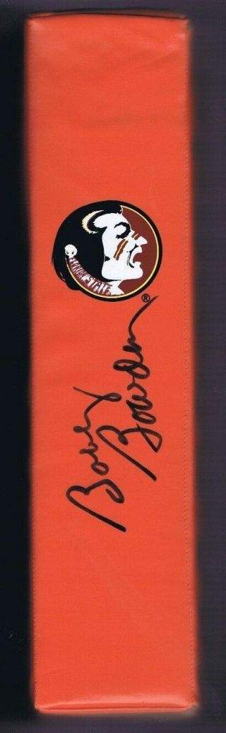 Bobby Bowden Signed Florida State Seminoles Rawlings Logo Pylon - Exact Proof