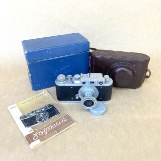Zorki 1e Vintage 35mm Rangefinder Film Camera W/ 5cm 1:3.  5 - Box & More