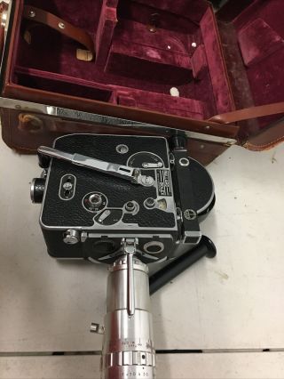 Vtg 1950 Paillard - Bolex H8 Movie Camera With Case