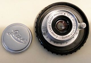Nos Leica Summaron Vtg 3.  5cm F/3.  5 Summaron Screw Mount Lens E Leitz Wetzlar