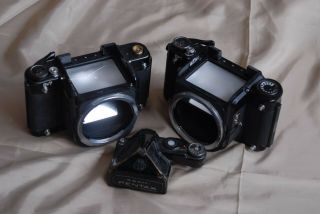 Two Pentax 6x7 Camera Body And Prism Finder