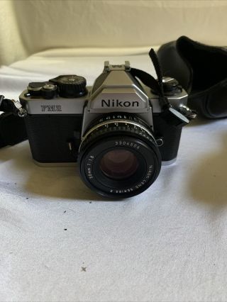 Nikon Fm2 Film Camera With 50mm Lens And 67mm Vivitar Lens