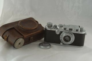 Leica Iii Sm Camera 300738 With 50mm F/3.  5 Elmar Lens 3 In