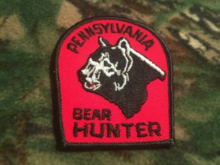 Vintage Pennsylvania Bear Hunter Patch Pa Hunting Patch
