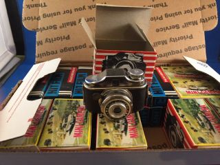 Vintage Mini Spy Camera Bundle Of 8 Cameras,  Made In Hong Kong,  16 Boxes Of Film