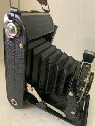Voigtlander Bessa Compur Black Folding Camera Germany Vintage F 1:4.  5 F=11cm