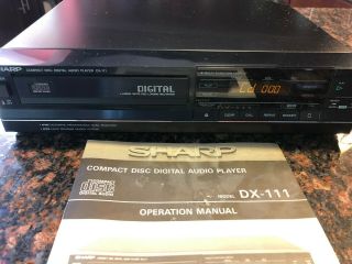 Vintage Sharp Dx - 111 Compact Disc Digital Audio Player Ex Cond