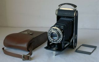 Vintage Franka Rolfix 6x9 Folding Camera With Radionar 1:4.  5/105 Lens Well