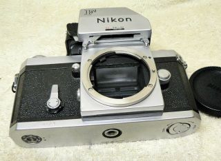 Vintage 1960 ' s NIKON F with Photomic Finder 35mm SLR Film Camera Body. 3