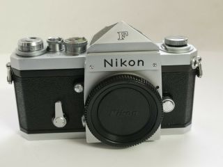 Nippon Kogaku Nikon F 35mm Slr Body,  Chrome (no.  6749195) With Plain Prism Finder
