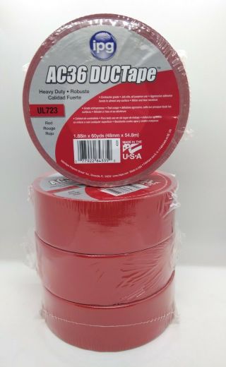 Ipg Ac36 - Red Duct Tape 2 " X 60y (48mmx55m) 11 Mil,  Case Of 24