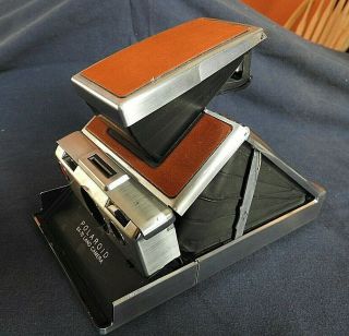 Vintage 1974 Polaroid Sx - 70 Alpha 1 Land Camera,  Case,  Books Etc.
