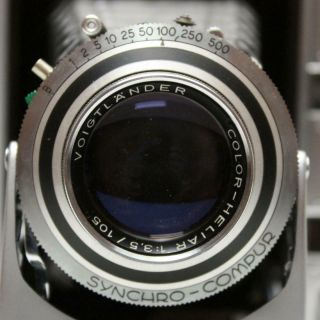 Vintage Voigtlander Bessa II 6x9 Rangefinder Camera Color - Heliar 105mm f3.  5 Lens 3