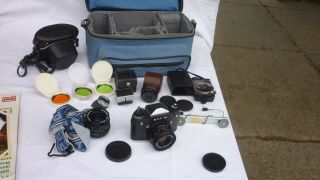 German Exa 1 B Camera,  Lens Pentacon Auto 1,  8 / 50,  Pentacon Auto 2,  8 / 29