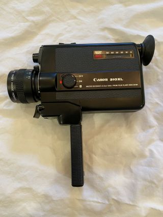 Canon 310 XL Super8 Movie Camera Zoom 8.  5 - 25.  5mm Lens Near 2