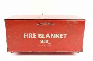 Vintage Scott Fire Blanket & Metal Cabinet