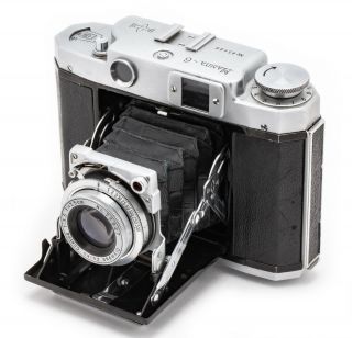 (140) Mamiya - 6 IV early type 6x6 camera w/75/3.  5 lens,  case,  serviced 3
