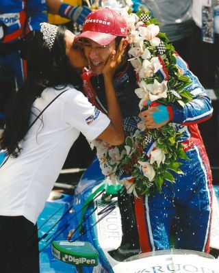 Takuma Sato Signed 8x10 Indy 500 Victory Lane Photo Irl Indy With