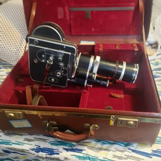 Vintage Paillard Bolex H 16 Reflex 16mm Film Movie Camera With Case,  Accessories