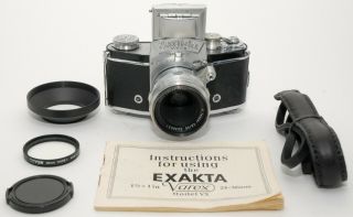 Vintage Exakta Varex Vx Film Camera W/tessar 50mm F2.  8 Lens