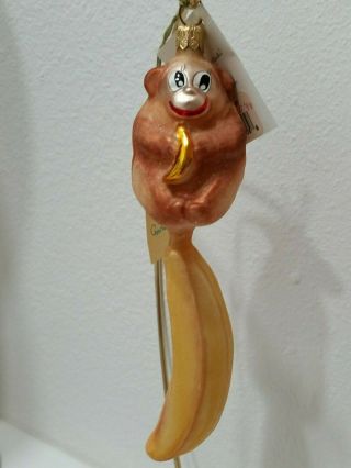 Christopher Radko " Monkey Munch " Vintage 1998 Monkey On Banana