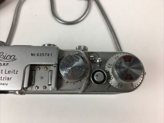 Vintage LEICA I D.  R.  P.  chrome Camera Ernst Leitz Wetzlar,  light meter,  case 3
