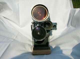 Vintage Paillard Bolex 16 Mm Camera W/3 Lenses: Elgeet 3 " F:1.  9 Cine Navitar