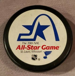 1988 Nhl 39th All Star Game / Official Game Puck / Ziegler / St Louis Blues