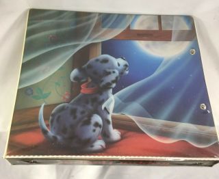 Vintage Mead Trapper Keeper Dog Moon Notebook 3 - Ring See Photos 1993 Dalmation