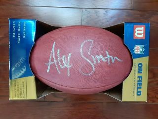 Alex Smith Autographed Authentic Wilson Nfl Official Leather Game Ball F1000