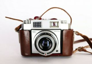 Zeiss Ikon Contina W/ Pantar 45mm F 2.  8 Lens Film Camera 35mm Vintage