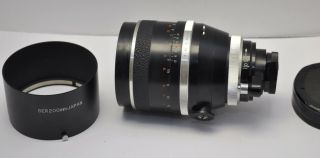 Carl Zeiss Jena Sonnar 180mm F2.  8 Lens Exakta Mount With Hood