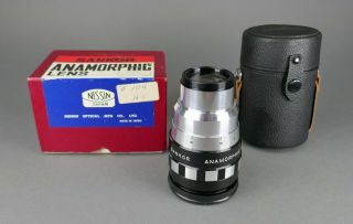 Vtg Sankor Anamorphic Format 16c 104 Wide Lens For Nikkor Helios 35mm Camera