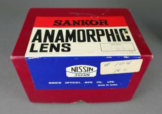 Vtg Sankor Anamorphic Format 16C 104 Wide Lens For Nikkor Helios 35mm Camera 2