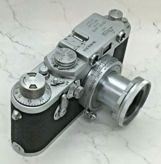 LEICA Vintage IIIF Red Dial DBP 35 mm Rangefinder Camera Ernst Leitz GmbH Lens 3