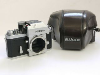 Nikon F (no.  7079632) With Photomic N Ttl Metering Prism Finder,  Brown Er Case