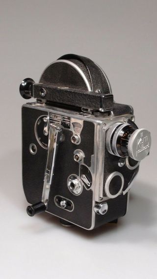 Bolex 16mm Vintage Movie Camera W/kern Switar 25mm 1:1.  5 Lens And Lens Cap.