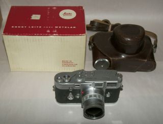 Leica M3 Rangefinder Camera Summicron F2 50mm Lens Case Attrappe Dummy Display
