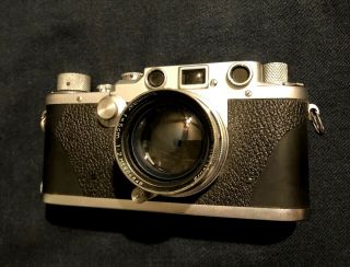 Leica Iiia (1937) 35mm Rangefinder Film Camera,  With Orig.  Leather Case,  And More
