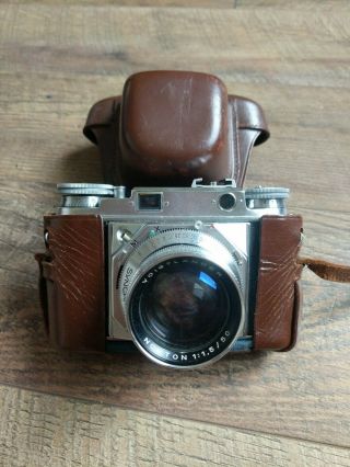 Voigtlander Prominent,  Nokton 1:1.  5/50 Vintage Camera & Lens With Case Germany