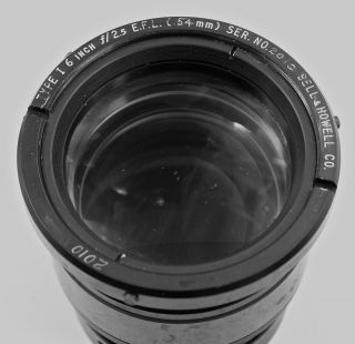 Bell & Howell Aero 6 " F/2.  5 Type I Wwii Aerial Photography Lens.