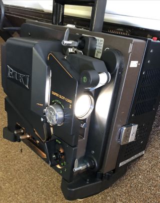 Eiki Sl - 1 16mm Slot Load Ii Vintage Film Projector W/ Case Xtra Bulb
