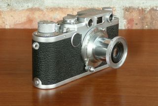 Vintage Leica Drp Ernst Leitz Wetzlar Germany Camera Elmar F = 5cm 1:3,  5 Lens