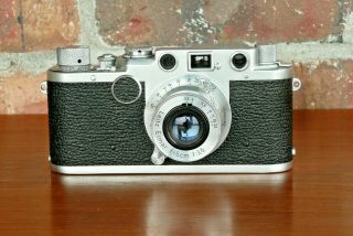 Vintage Leica DRP Ernst Leitz Wetzlar Germany Camera Elmar f = 5cm 1:3,  5 Lens 2