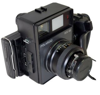 Polaroid 600SE 600 SE Instant Camera W/ Mamiya 127MM F/4.  7 Lens 2